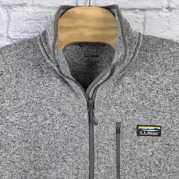 L.L. Bean Other - LL Bean Mens Sweater Fleece Full Zip Jacket Outdoor Gray Heathered Size XL